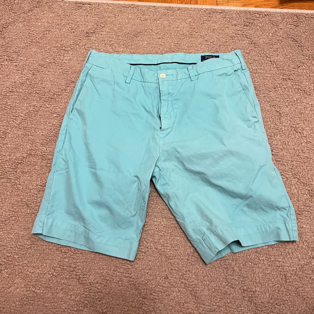 Aqua blue polo Ralph Lauren shorts